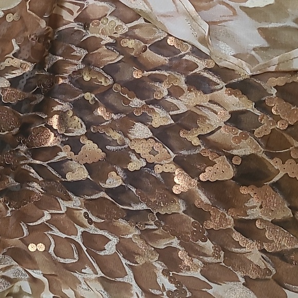 WOMENS GORGEOUS METALLIC SNAKESKIN GOTTEX HALTER SWIMSUIT AND WRAP SKIRT M - Picture 7 of 7